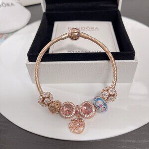 Pandora Rose Gold Snake Bone Chain Bracelet